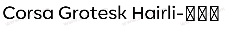 Corsa Grotesk Hairli字体转换